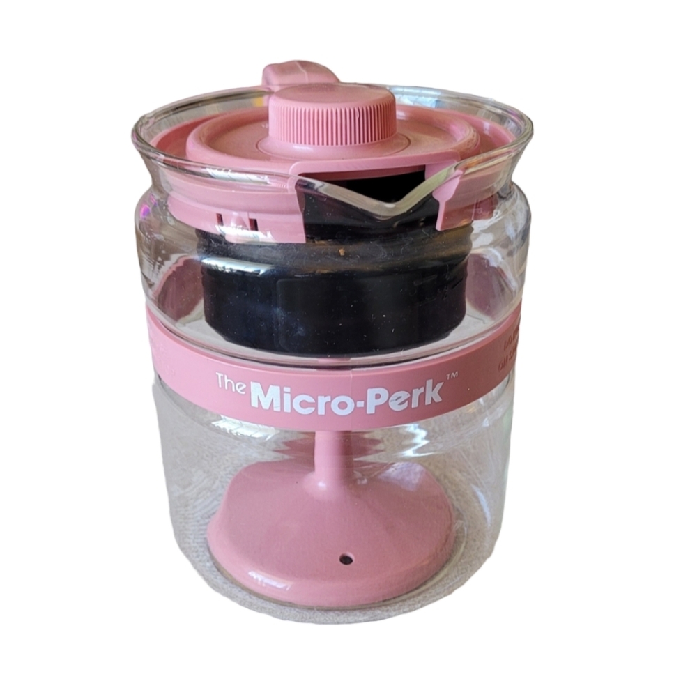 Vintage Micro Perk Microwave Coffee Pot Mauve Pink Gemco Brand New without Box